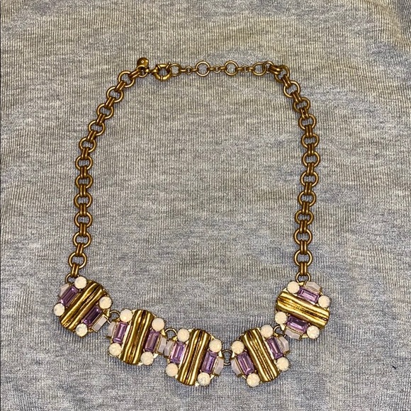 Like New J. Crew Statement Necklace with Purple